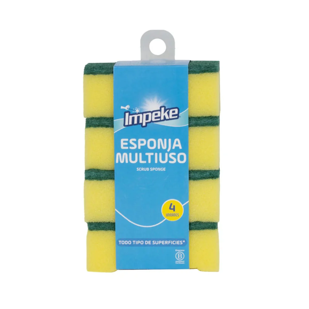 ESPONJA LISA IMPEKE MULTIUSO X4 UN