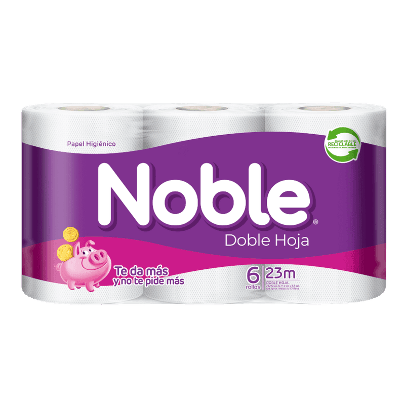 PAPEL HIGIENICO NOBLE 6 UN X 23 MTS