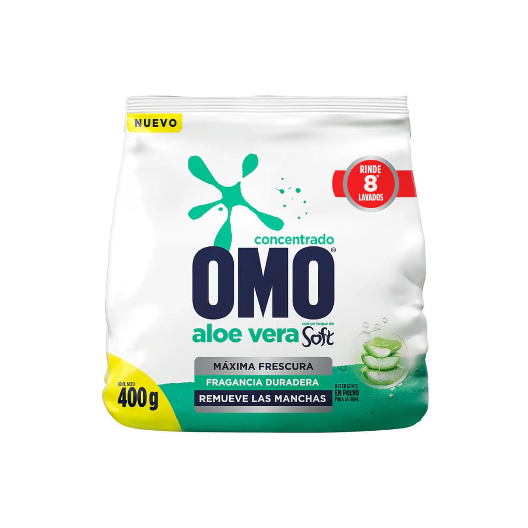 DETERGENTE OMO EN POLVO ALOE VERA 400 GR
