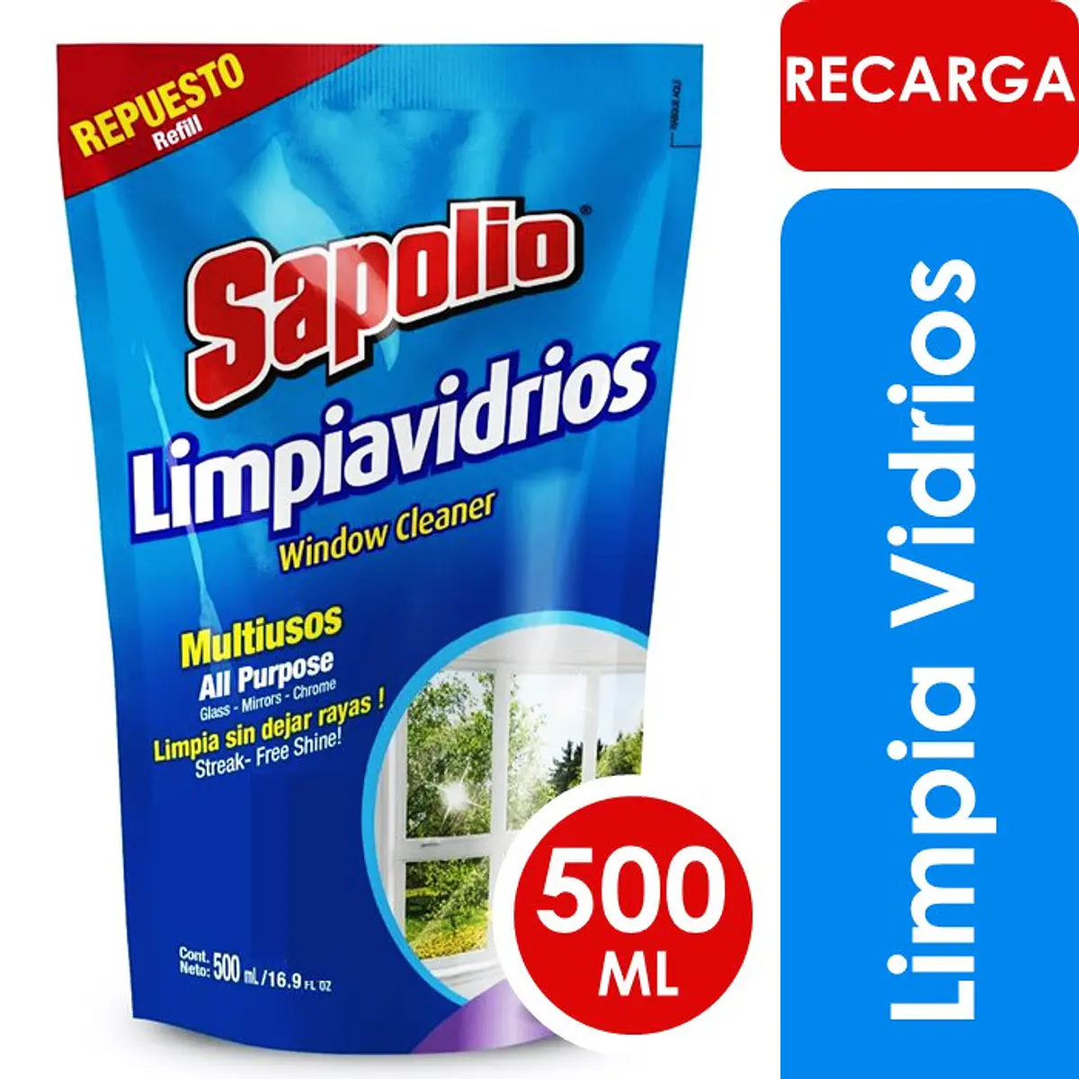 LIMPIAVIDRIOS SAPOLIO DOY PACK 500 ML