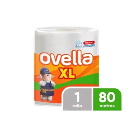 TOALLA DE PAPEL OVELLA XL 80 MT DOBLE HOJA